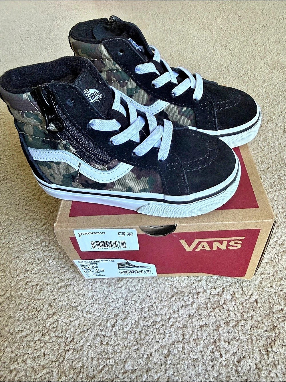 Vans Sk8-Hi Reissue Side Zip Sneakers US 6